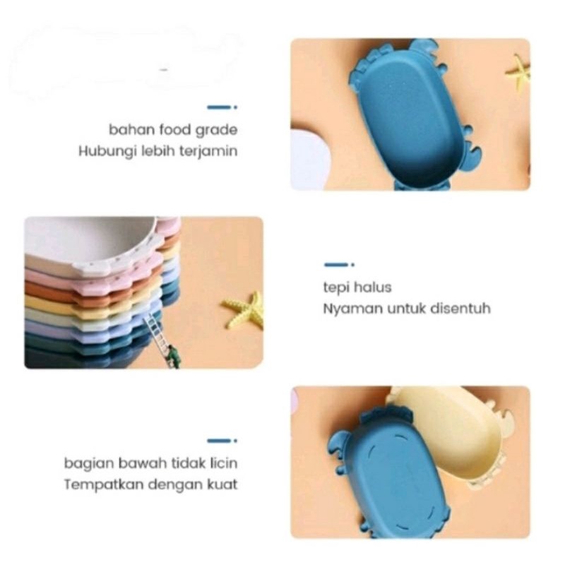Piring Makan Anak Bentuk Kepiting Piring Makan Jerami