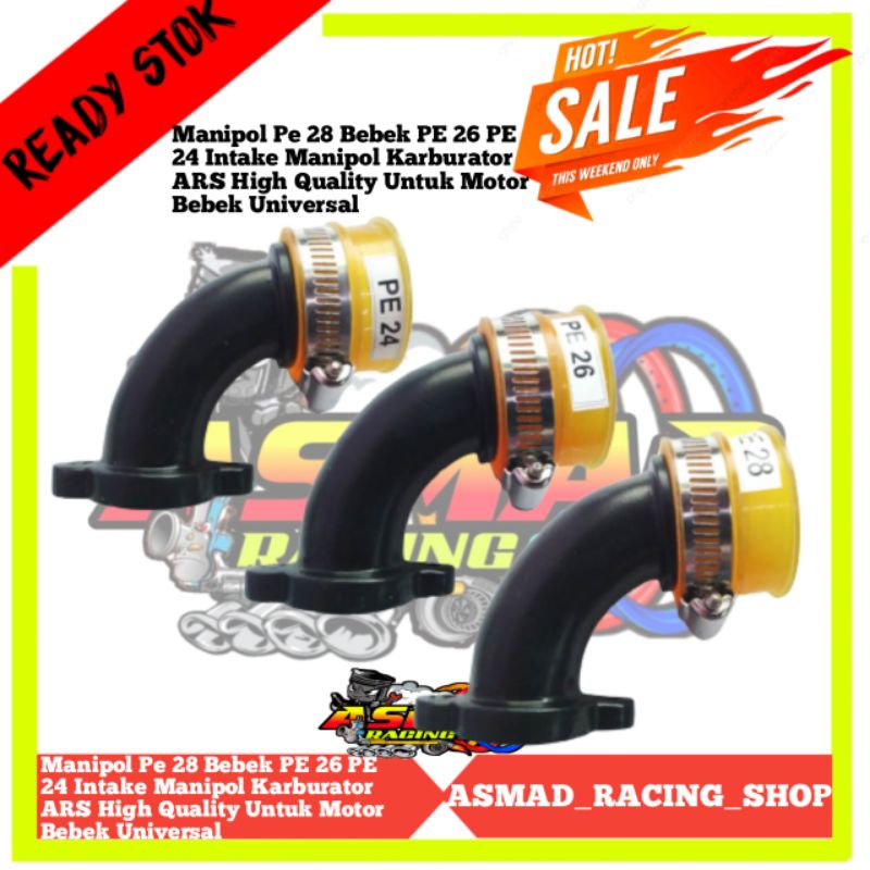 Manipol Pe 28 Bebek PE 26 PE 24 Intake Manipol Karburator ARS Untuk Motor Bebek Universal