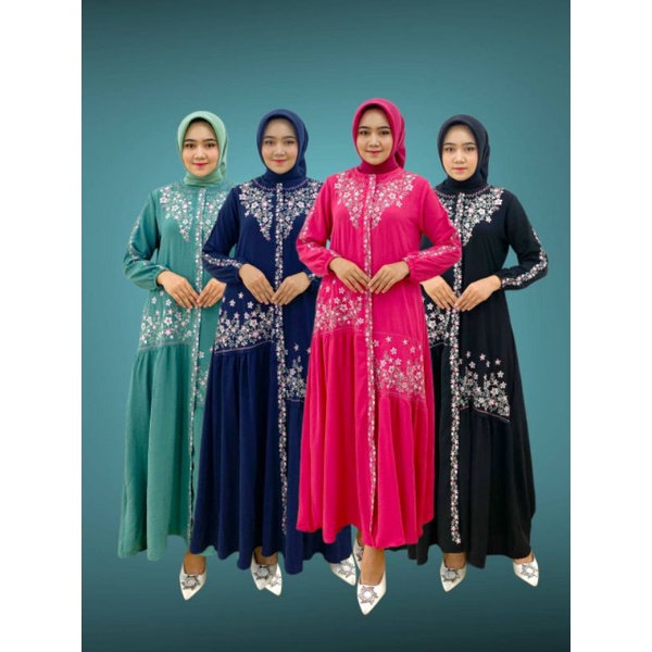 PB Prilly Busana - AVIANTI GAMIS CRINCLE BORDIR PAYET - DRESS BORDIR - GAMIS BORDIR MEWAH