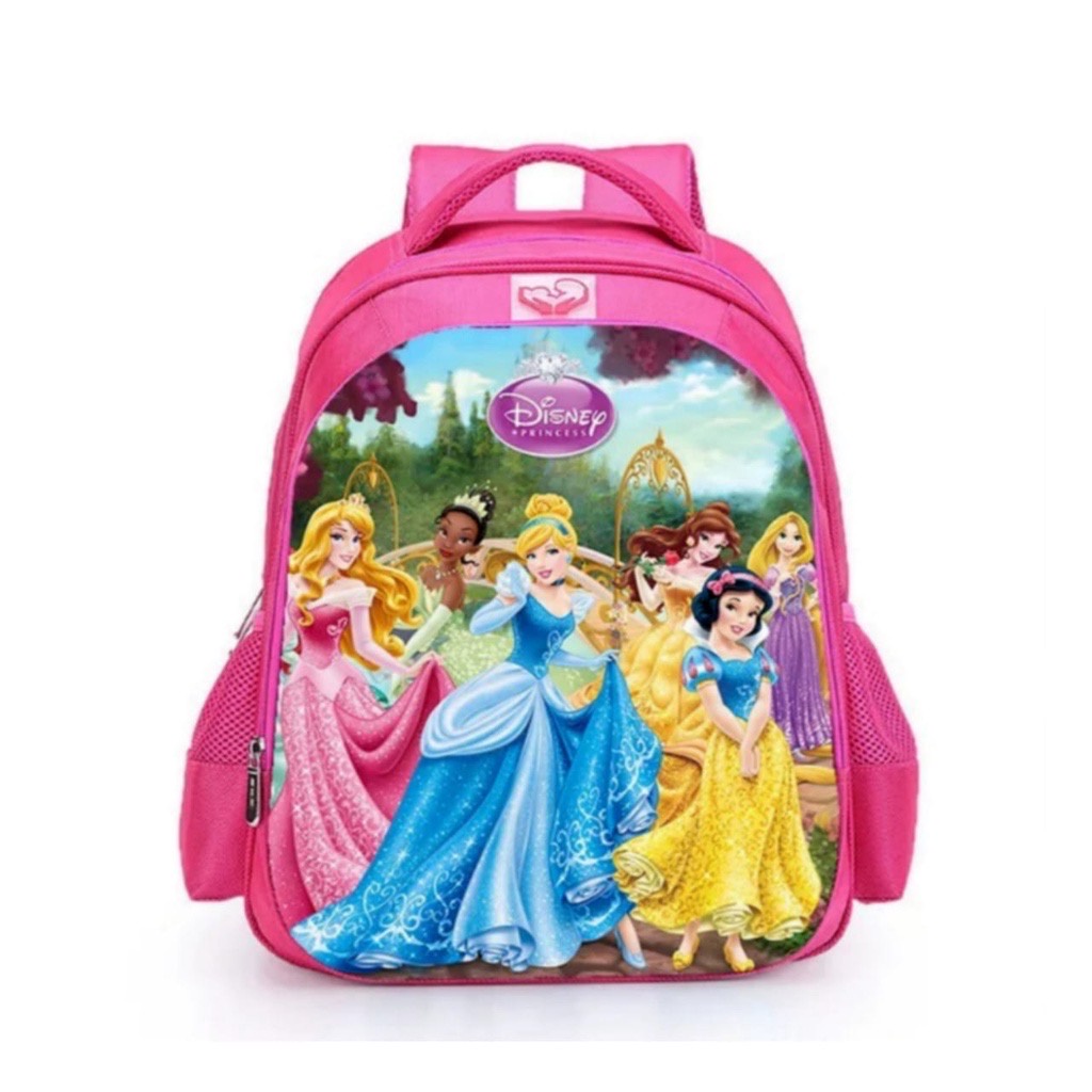 TERBARU RANSEL ANAK MOTIF DISNEP UKURAN 38X13X26 CM - TAS SEKOLAH TK-SD RANSEL ANAK PEREMPUAN KARAKTER TAS PRINCESS IMPORT 3D EMBOSS BAHAN DINIR 300