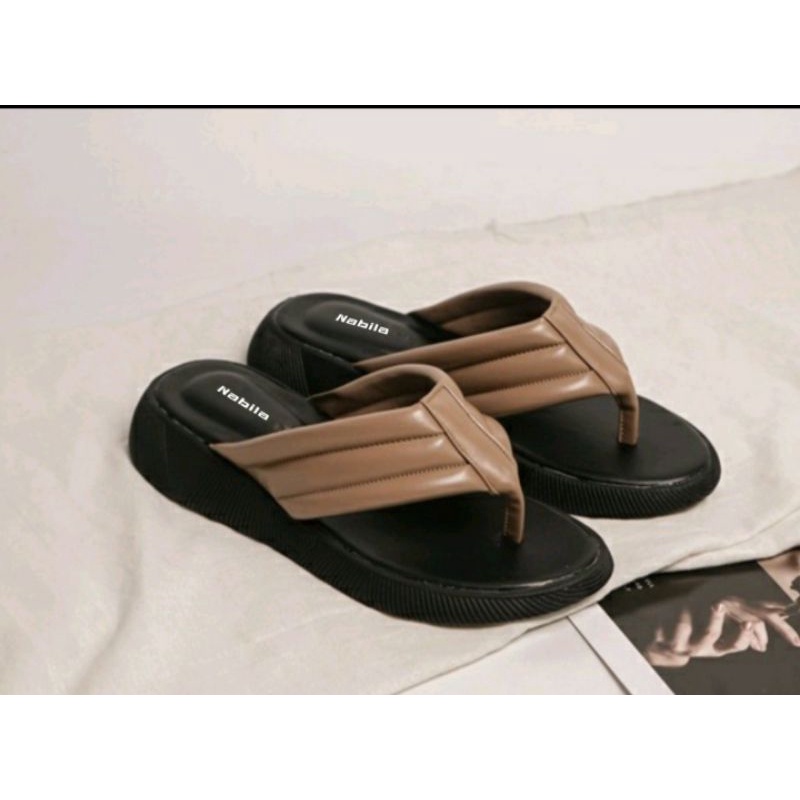 sandal jepit platform sandal wedges wanita sandal empuk RD10