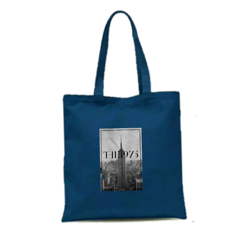 Totebag Kanvas Resleting Band 1975 Murah Kekinian