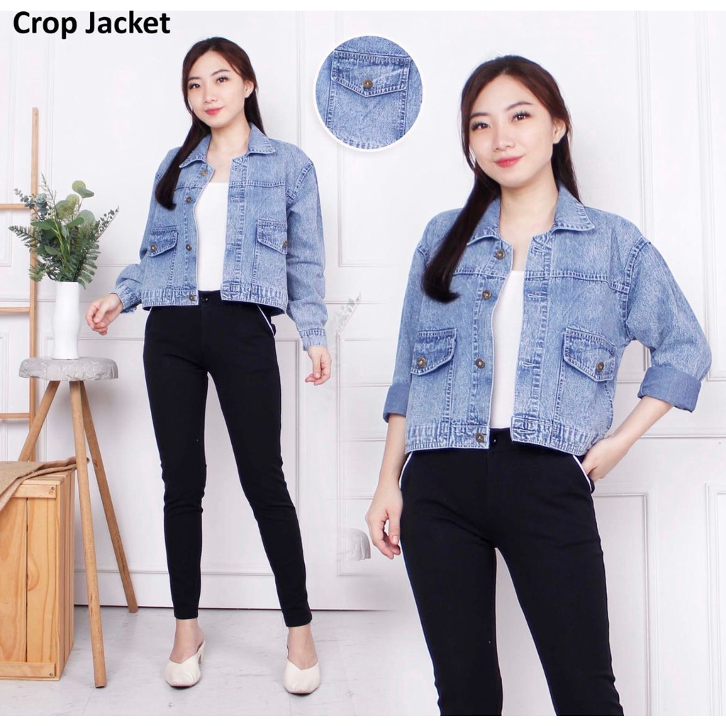 Toply shop jacket wanita Jeans / jaket jeans korean style