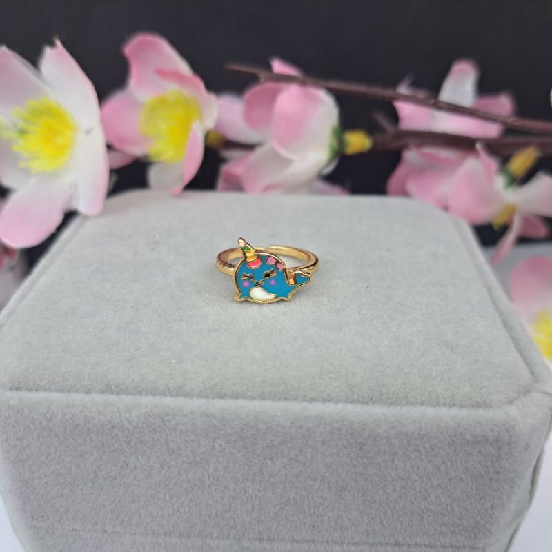 Cincin anak Yaxiya A1 lapis emas anti karat