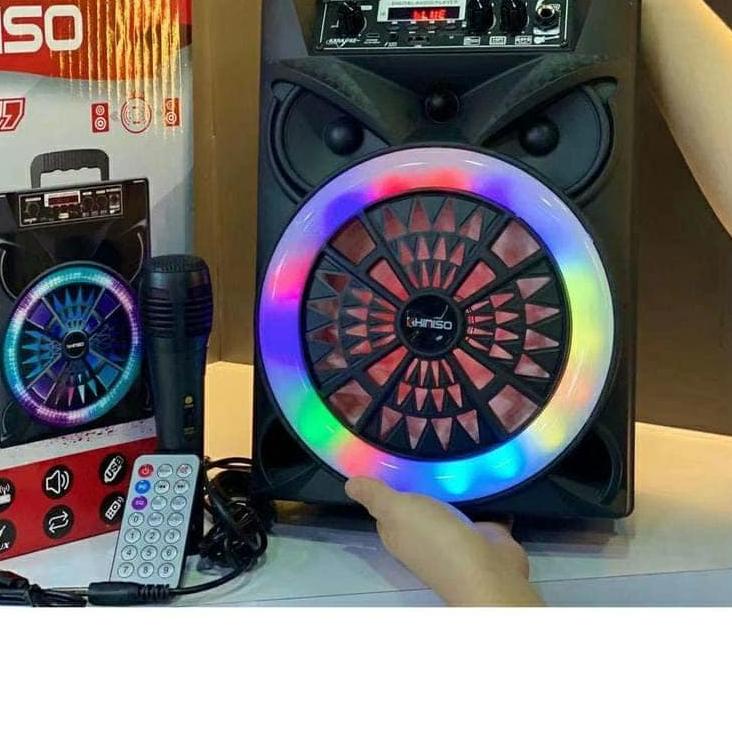 ❆ Speaker Bluetooth Karaoke KIMISO QS-834 8inch Free Microphone ♖