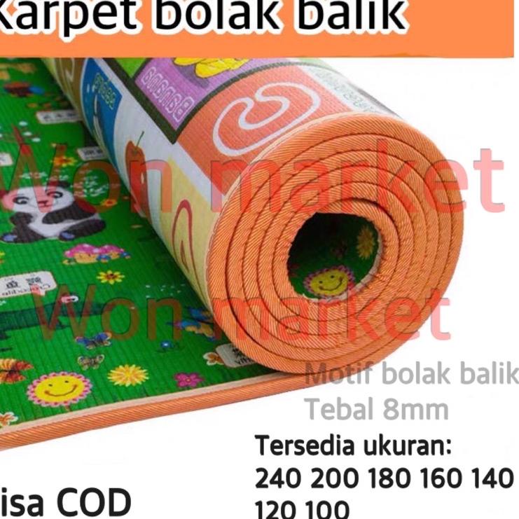 ➧ karpet foam PE motif bolak balik | tikar karakter | tikar karpet jumbo | ukuran    ✬