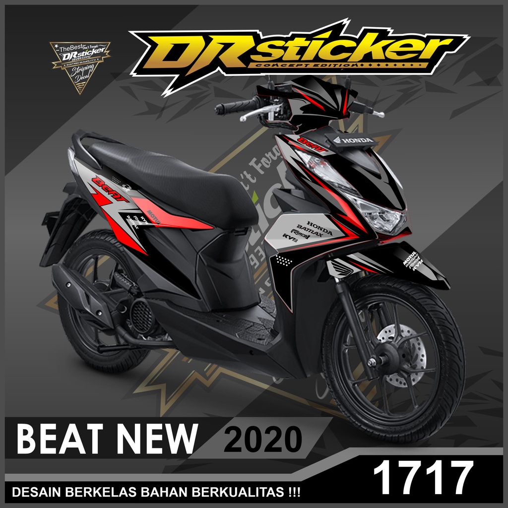stiker honda beat new 2020 sticker fullbody variasi logo racing motul sepeda motor beat new