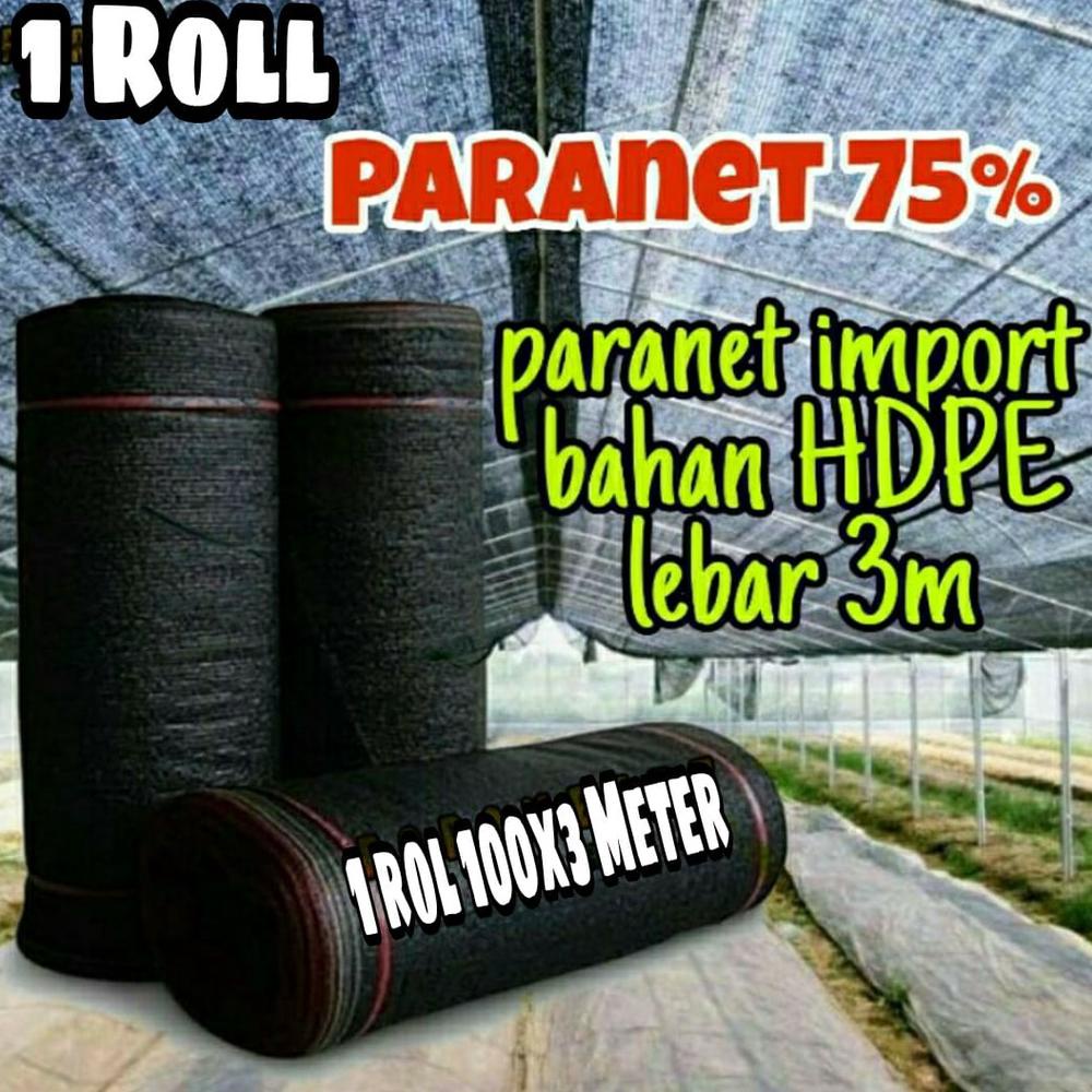 [KODE V68S] PARANET 75% ( 1ROLL = 100meter x lebar 3 meter ) jaring paranet