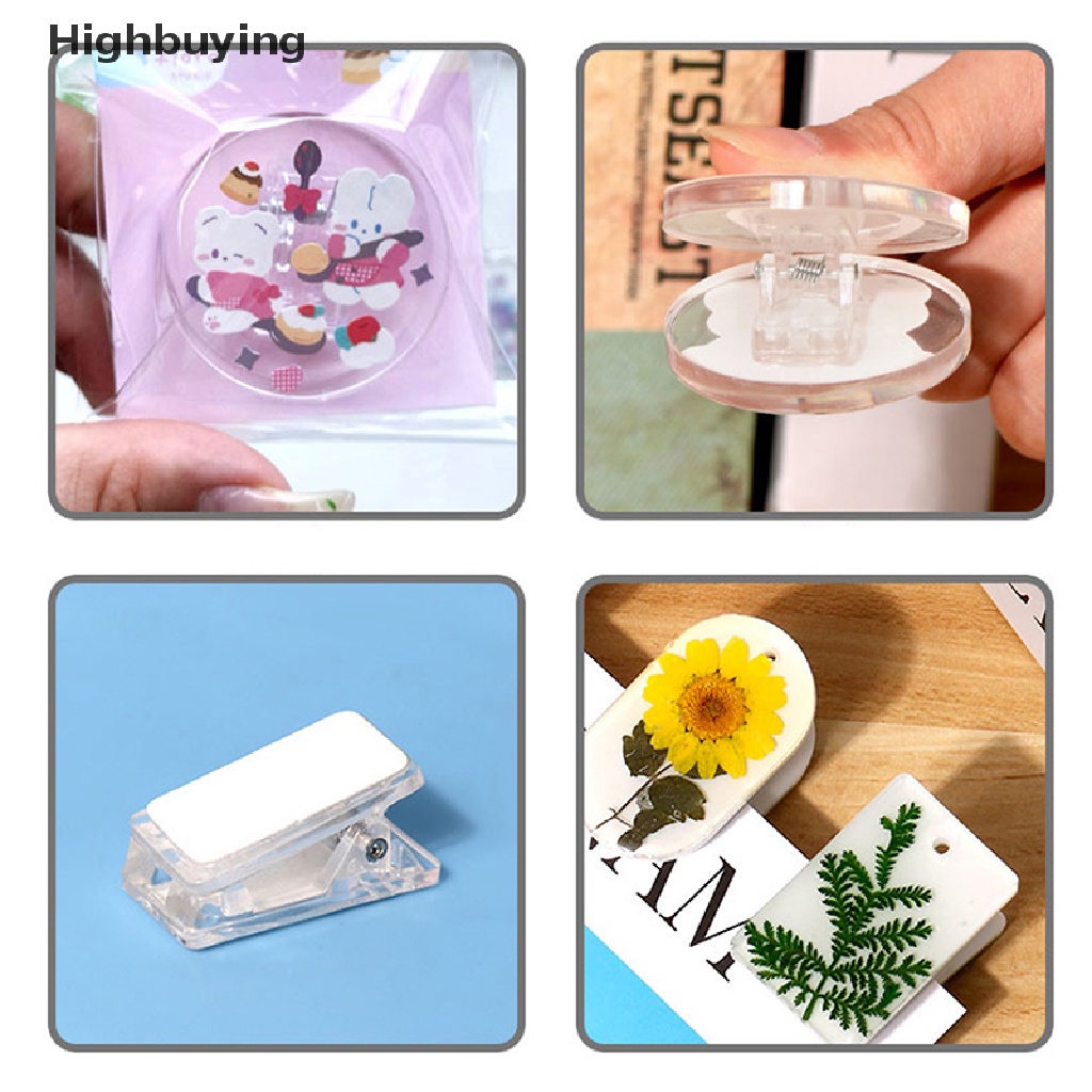 Hbid DIY Epoxy Resin Geometris Awan Cinta PP Klip Silika Gel Cetakan Folder Kristal Drip Cetakan Membuat Perhiasan Hadiah Glory