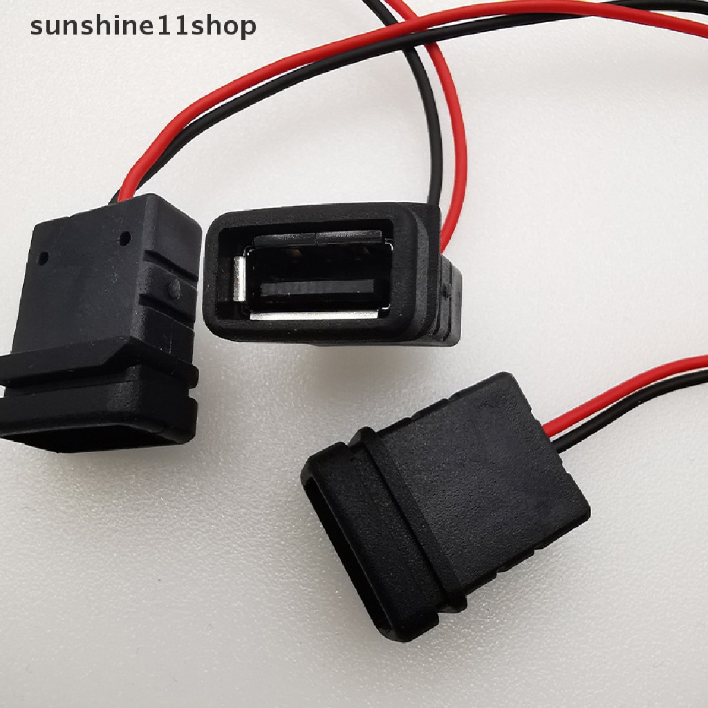 Sho 1pc USB 2.0 Female Power Jack USB2.0 Charging Port Connector Socket Dengan Kabel Listrik N