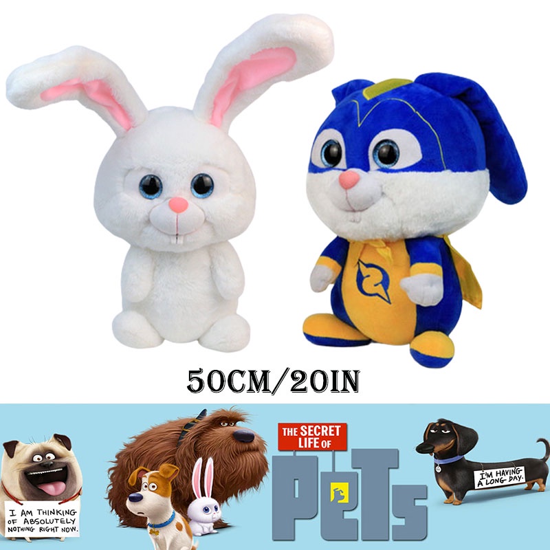 50cm Cute The Secret Life of Pets Snowball Plush Toys Bunny Doll Kids Xmas Gifts