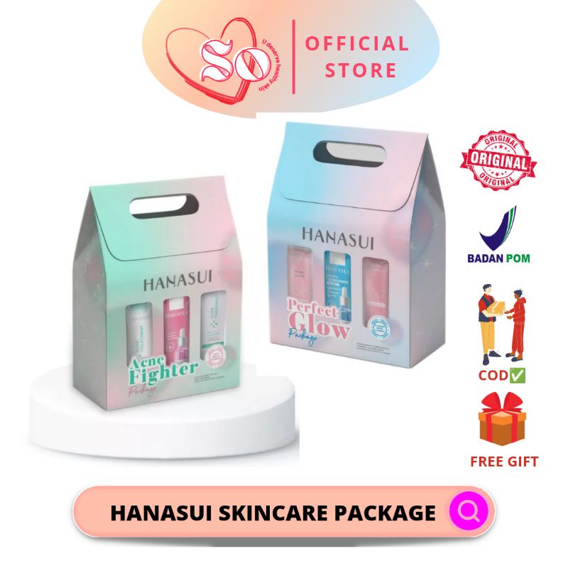 [FREE GIFT, READY STOCK ] HANASUI PERFECT GLOW PACKAGE / HANASUI ACNE FIGHTER PACKAGE / KADO VALENTI