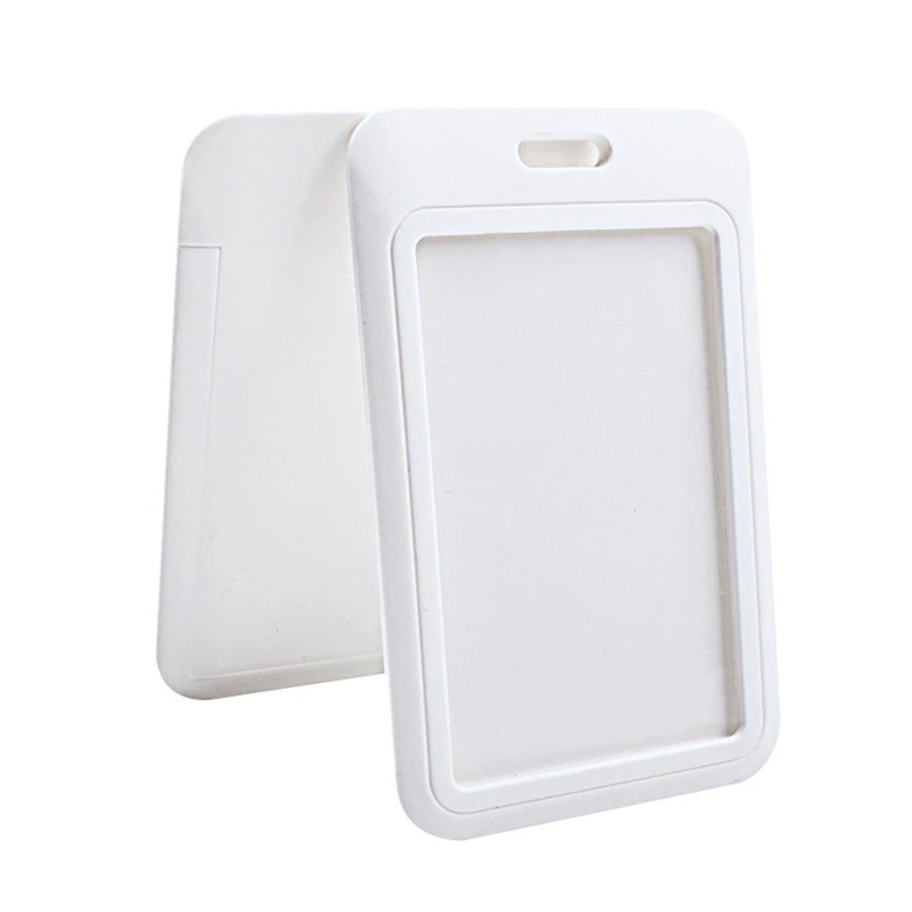 Plastik Push-pull Slide Cover Sleeve/Card Holder/Tanda Kerja Anti Debu/Set Penyimpanan Sertifikat Kerja/Tag Lencana Siswa/Perlengkapan Sekolah Kantor