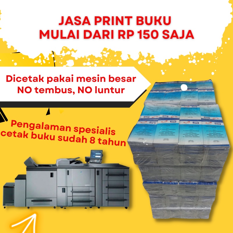 

[1 HARI JADI] JASA CETAK BUKU PRINT BUKU CUSTOM A5, B5, A4 STANDAR TOKO BUKU SUPER CEPAT