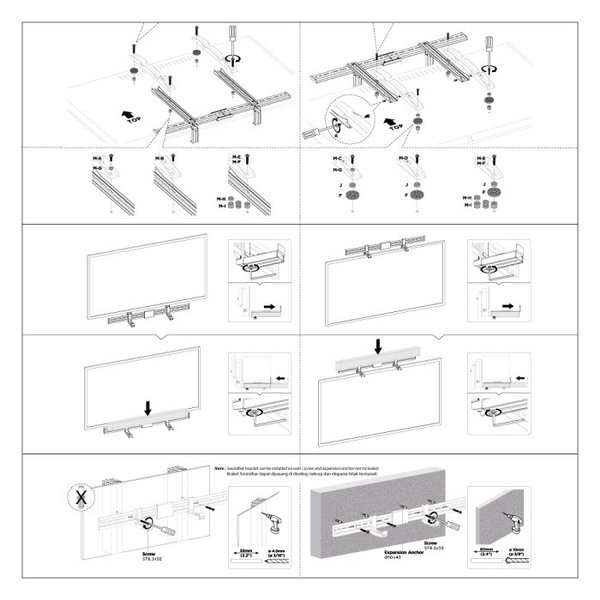 Universal Soundbar Bracket Wall Vesa Base Holder Premium OXIMUS EV50