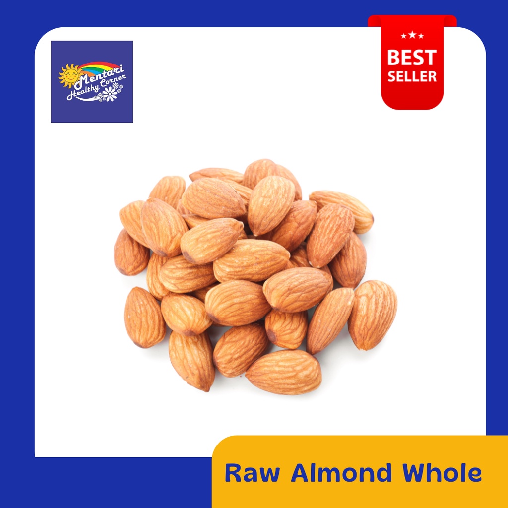 Almond Raw 1kg / Kacang Almond Mentah Utuh 1kg