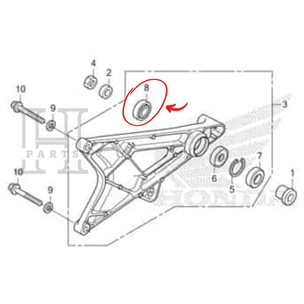 SEAL DEBU ARM BELAKANG DUST SEAL 25X35X6 ADV PCX VARIO 125 150 160 FI ESP 91253-KZR-601 ASLI ORIGINAL AHM HGP HONDA