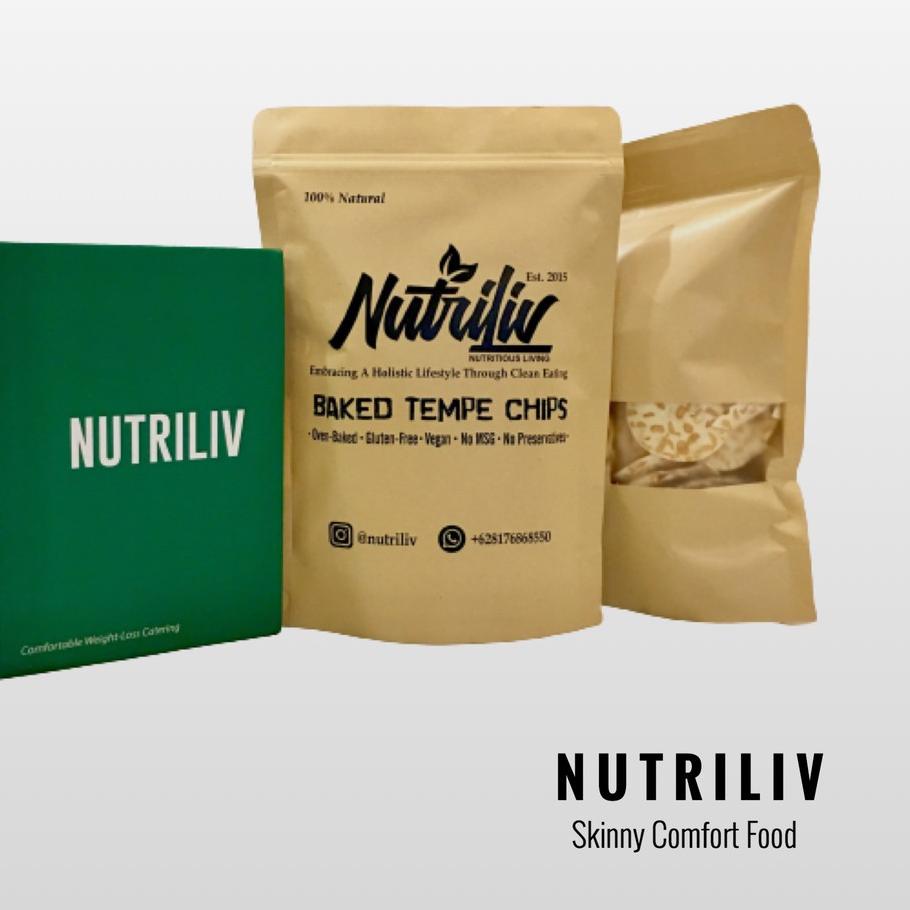 

♪ 3 Bungkus Nutriliv Baked Tempe Chips Keripik Tempe Panggang ✮