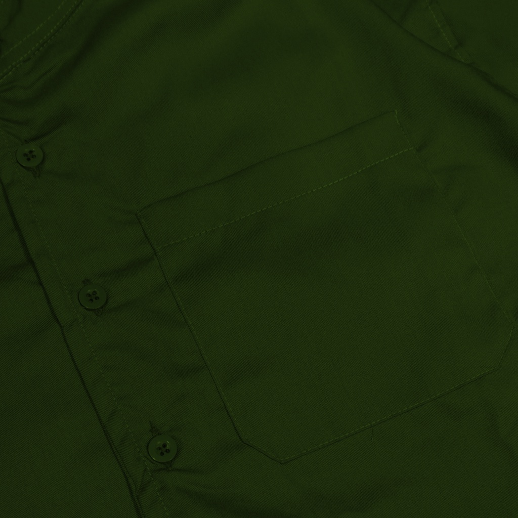 Predecessors Taf  Kemeja Pria Basic Polos Lengan Pendek Kerah Sanghai Chashirt#1 Green Army