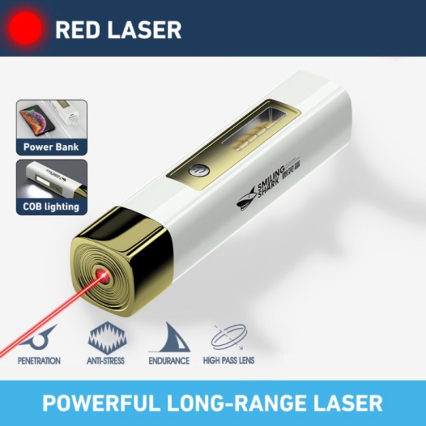 Unik olla Senter laser kecil dengan lampu samping COB jarak super panjan - Emas-1000m Limited
