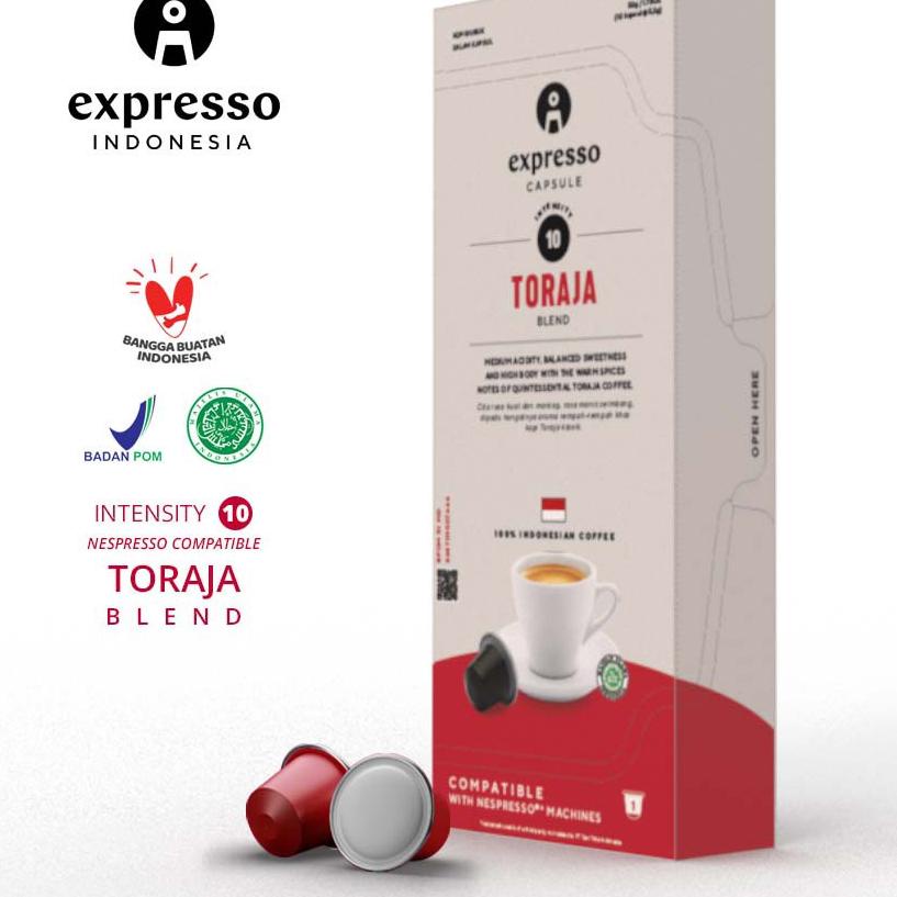 

✵ Expresso Indonesia - Reguler Capsule - Nespresso Compatible - Toraja Blend ➳