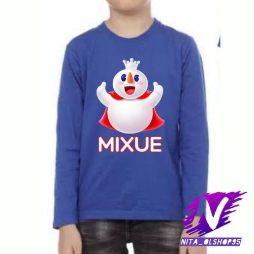 kaos anak lengan panjang mixue eskrim