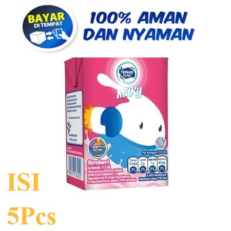 

SUSU UHT FRISIAN FLAG BENDERA MILKY RASA STROBERRY 115ML (isi 5pcs)