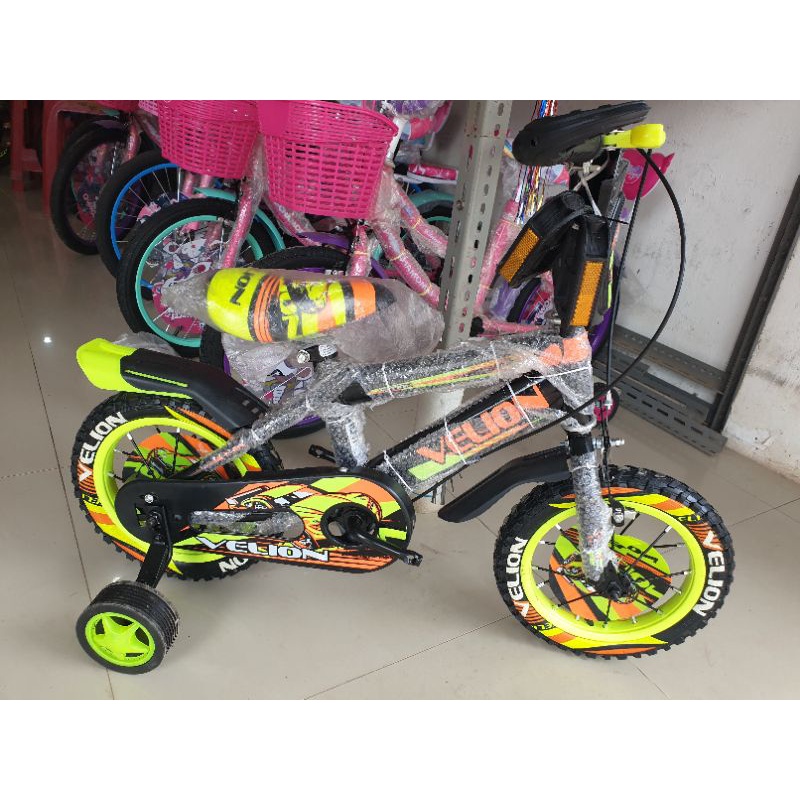 Sepeda Anak Sepeda BMX 12 inch VELION ( JARI-JARI MOTOR ) ( Warna Kuning )