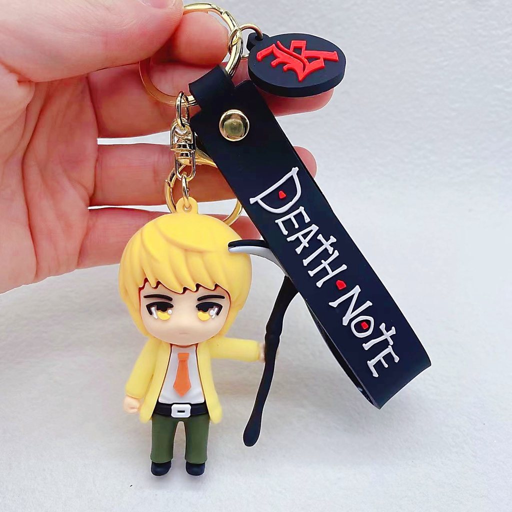 Anime DEATH NOTE Light Killer Ryuk Figure Gantungan Kunci Kartun Cosplay PVC Key Rings Trinket Props Bag Doll Key Buckle