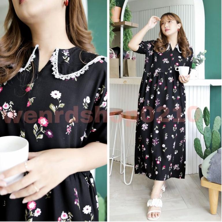 READY Daster ANDIN/Daster KOREA/Daster kerah renda/Dress korea/homedress korea/daster busui/daster r