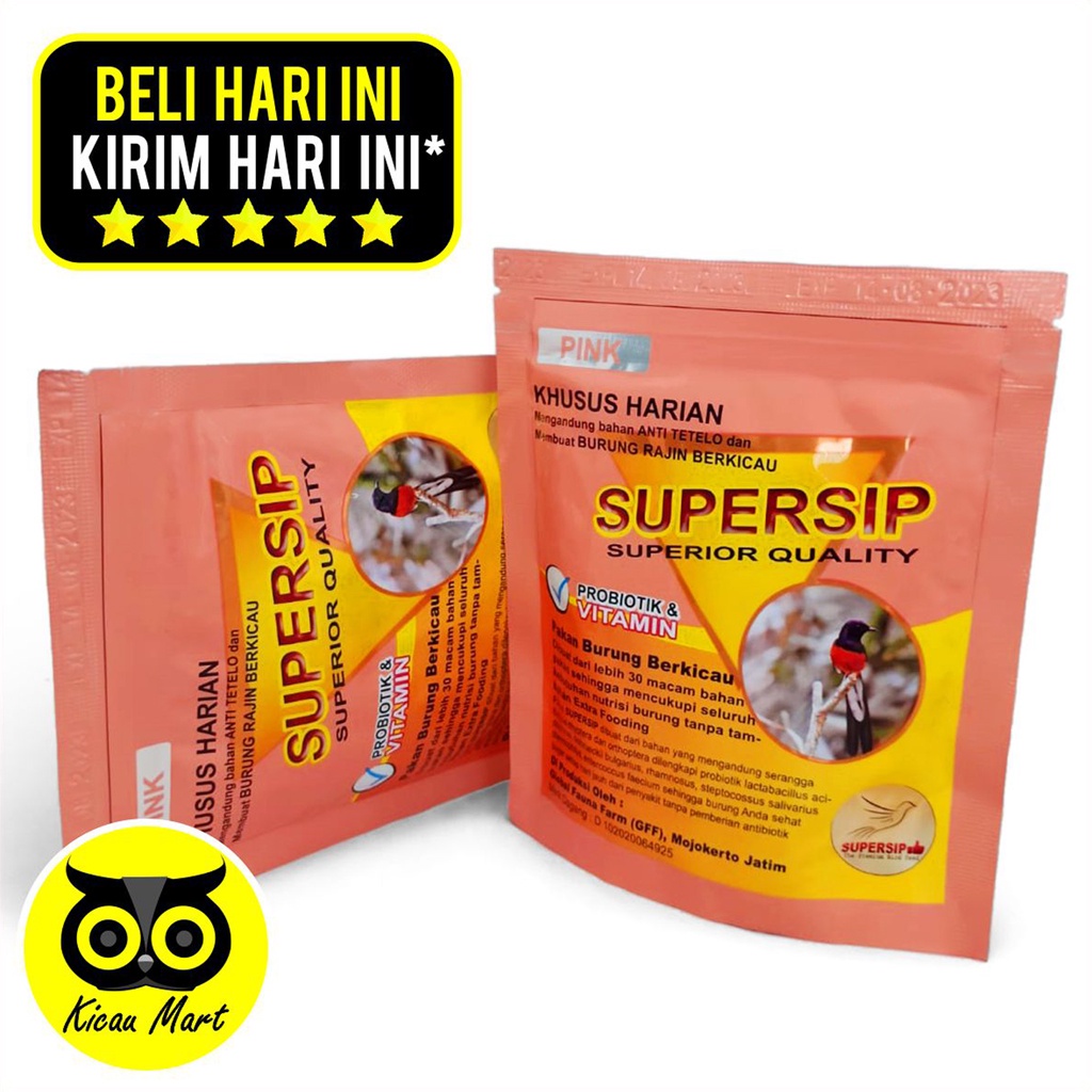 SUPERSIP LOMBA (PINK) PAKAN LOMBA BURUNG MURAI BATU VOER PUR MURAI KACER ANIS CIBLEK SUPERFIT SPRPINK