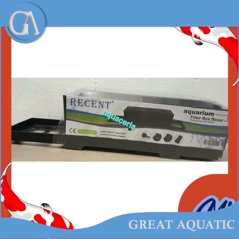 filter box kosong besar recent fit aquarium 80 - 100 cm filter gantung