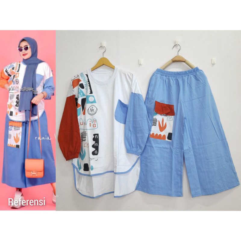 SET KULOT KAOS COMBED // SET CEL KAOS COMBED ORI // SET CELANA