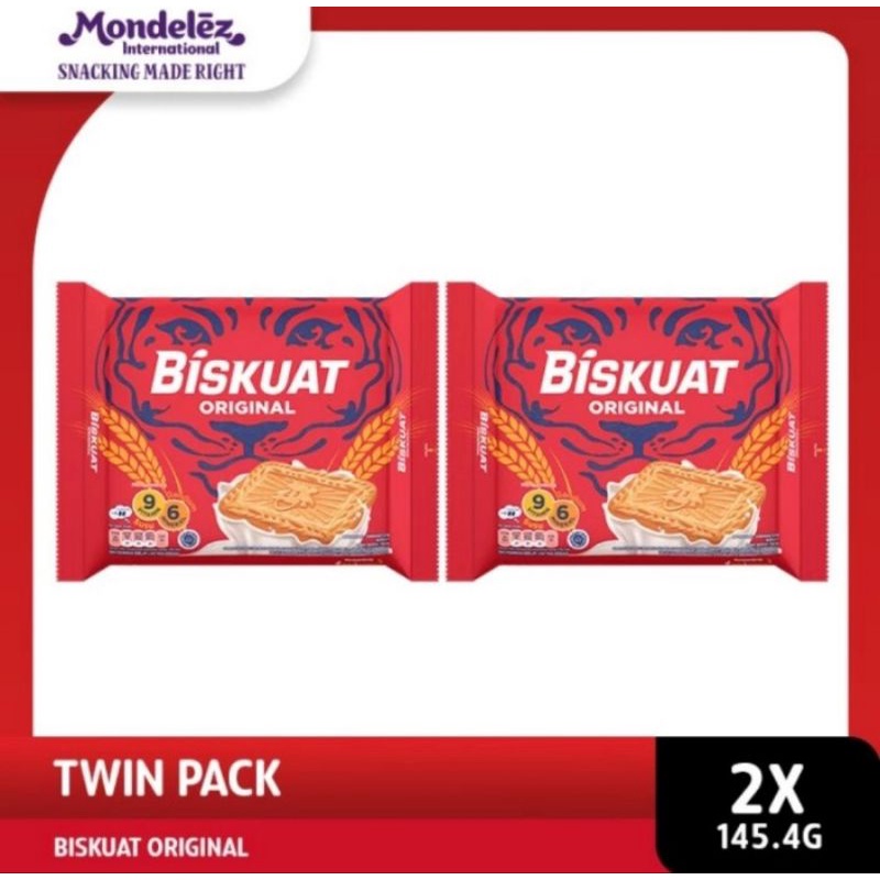 

Biskuit Cemilan Ringan Biskuat Original 121.6gr Twinpack