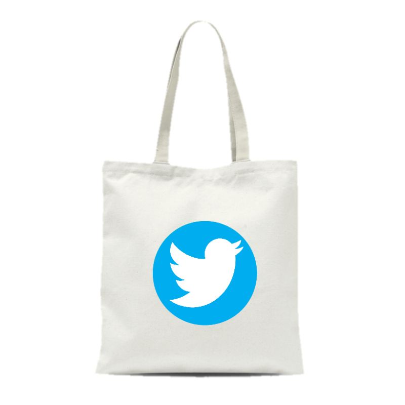 Totebag Kanvas /Tote bag Kanvas Motif Twitter /Totebag /Totebag Wanita /Tas Sekolah Murah