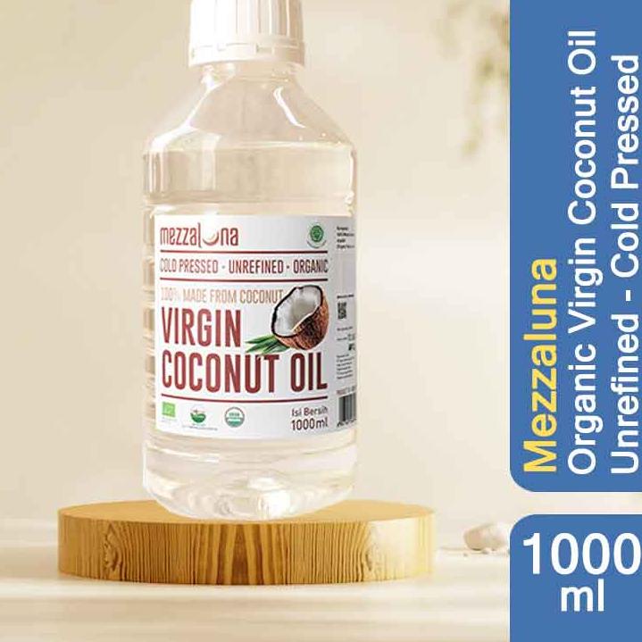 

▲ Organik Mezzaluna 1 Liter E Extra Minyak kelapa virgin Ω