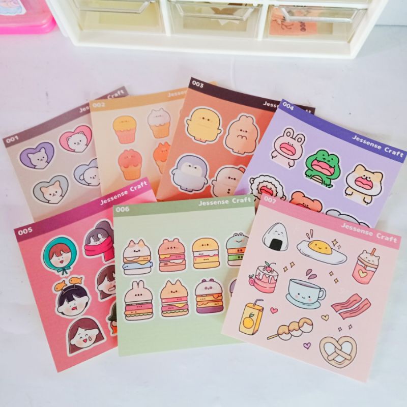 

[PART 1] Sticker Sheet Kawaii Journal Aestethic (NO CUTTING)