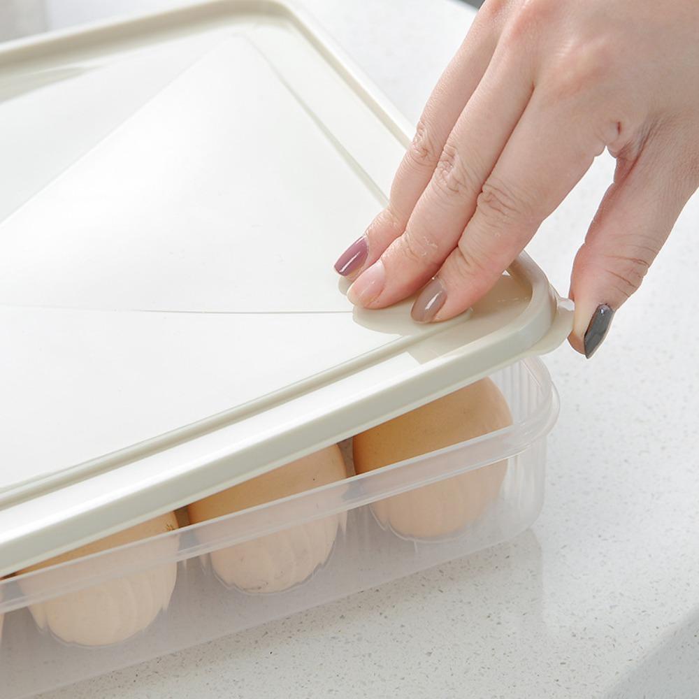 [Elegan] Kotak Telur Transparan Tahan Lama Praktis Penyimpanan Kulkas Sealed Dengan Tutup Hemat Tempat Fresh-keeping Egg Storage Box