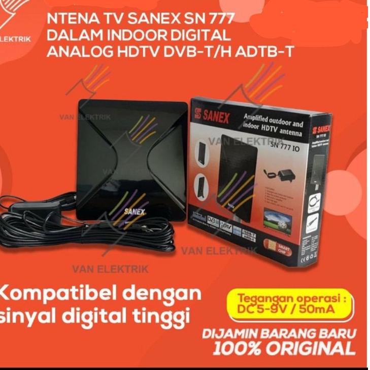 ← ANTENA TV SANEX SN 777 DALAM INDOOR DIGITAL ANALOG HDTV DVB-T/H ADTB-T ◘