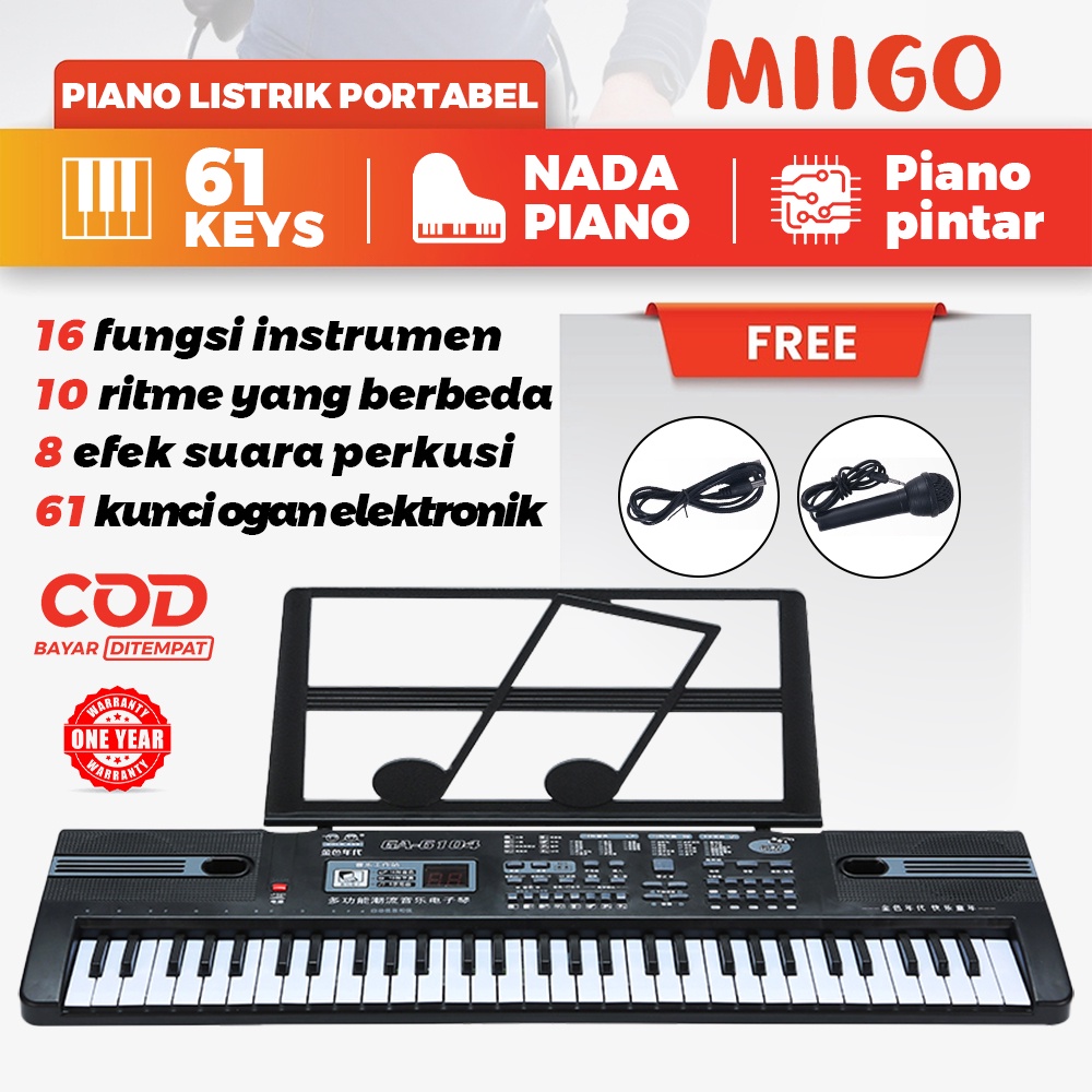 PO/Piano elektrik keybords pemula/61-kunci organ elektronik anak/organ elektronik siswa 61 keys piano/Pengiriman tanggal 15 oktober