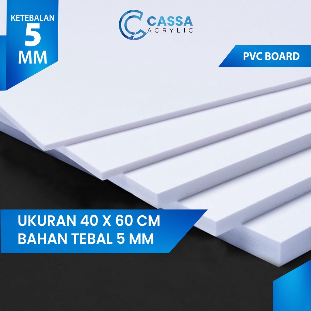 CASSASHEET PVC BOARD / PVC FOAM BEERMAT FOLDING / BAHAN MAKET DIORAMA BIRMAT 5MM 40X60CM