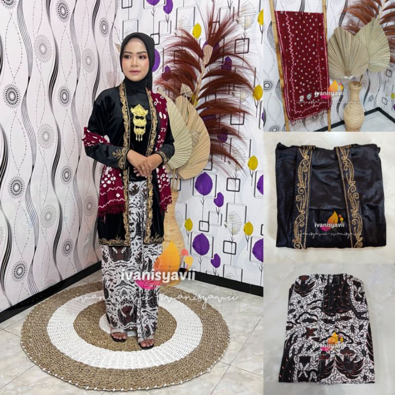 [1set] Kebaya, Jarik Instan + Selendang Jumputan  | BpBSB