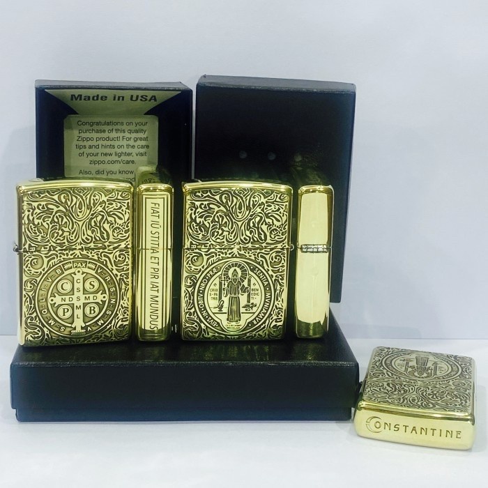 Original Zippo Constantine Benedic Armor 5 sides Made In USA