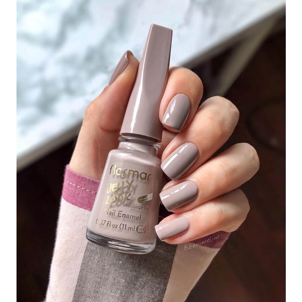 JL42 Milky Almond - Flormar Nail Enamel Jelly Look - Flormar Nail Polish - Cat Kuku Halal Turki - Ku