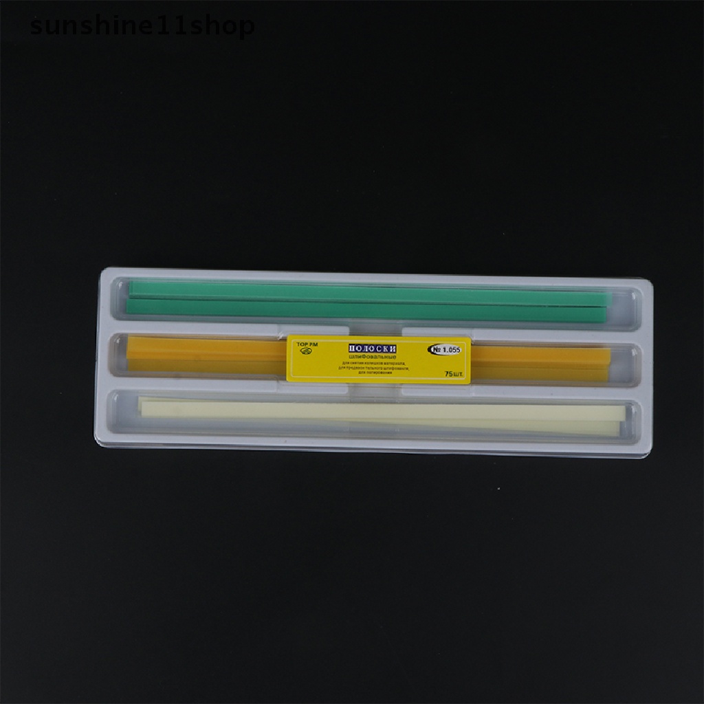 Sho 75pcs/box Resin Poles Strip Gigi Gerinda Bahan Halus 143mm Alat N