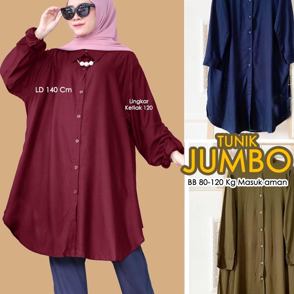 Stok Terbatas FISA Tunik Rayon JUMBO Doi Tunic BSIZE 4L 5L