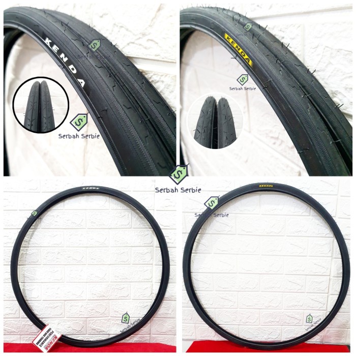 Ban Ban Luar Sepeda 700X25C Kenda Hitam 700X25 700 X 25 Balap Fixie Fixxie