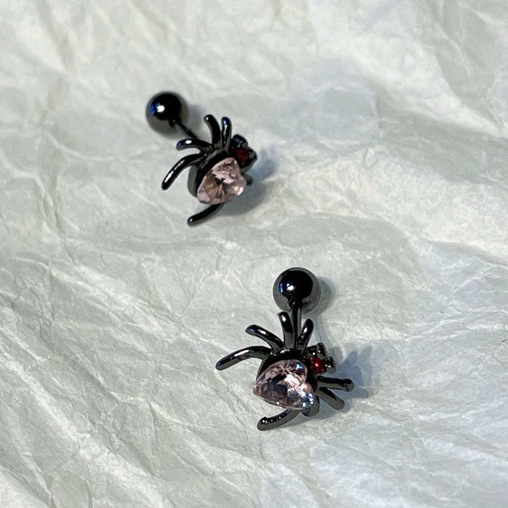 Spider Love Earrings Aksesoris Kepribadian Gelap Retro