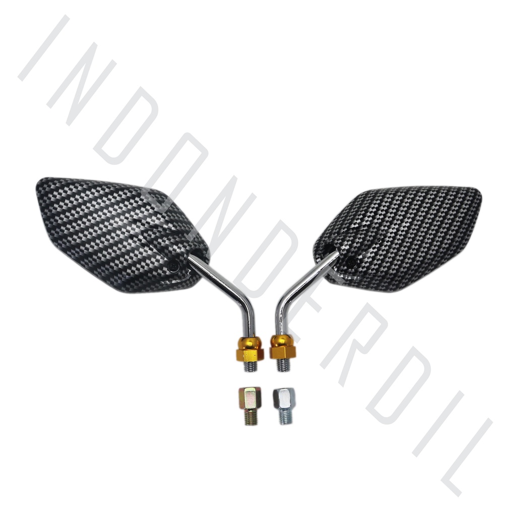 Spion Mini Carbon Model Jupiter Untuk Honda &amp; YMH Vario Beat PCX NMAX Supra Scoopy X Ride Xeon Tiger Mio Sepion Kaca Kanan Kiri Karbon Kecil