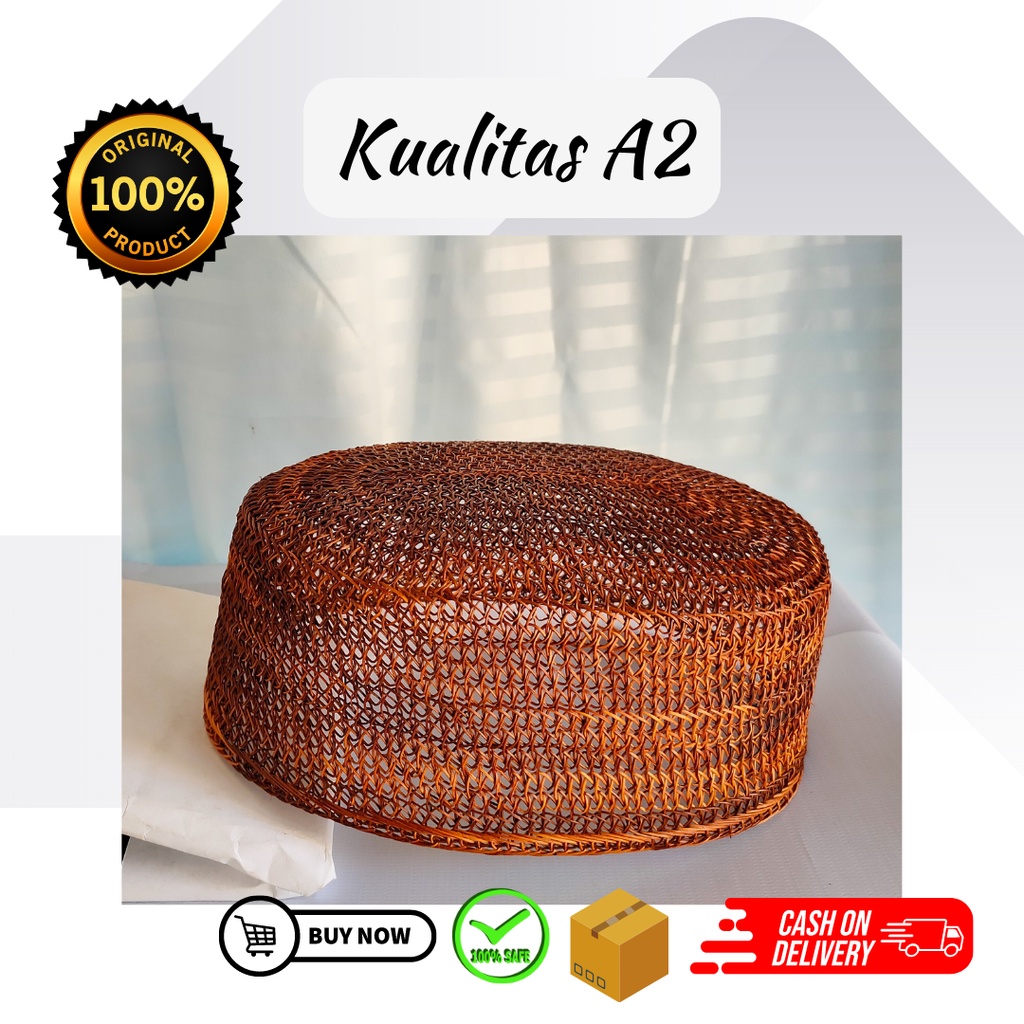 KOPIAH RESAM KUALITAS A2 | ASLI BANGKA BELITUNG PECI RESAM HADIAH TERBAIK RAJUT ANYAMAN JANGANG